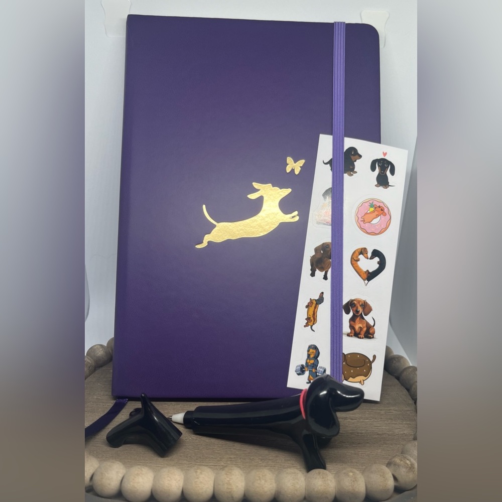 Dachshund 80 page lined journal with dachshund pen